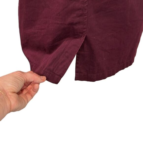 2Sable NWOT 100% cotton maroon burgundy utility vest snaps buttons zippers - S - Picture 6 of 11